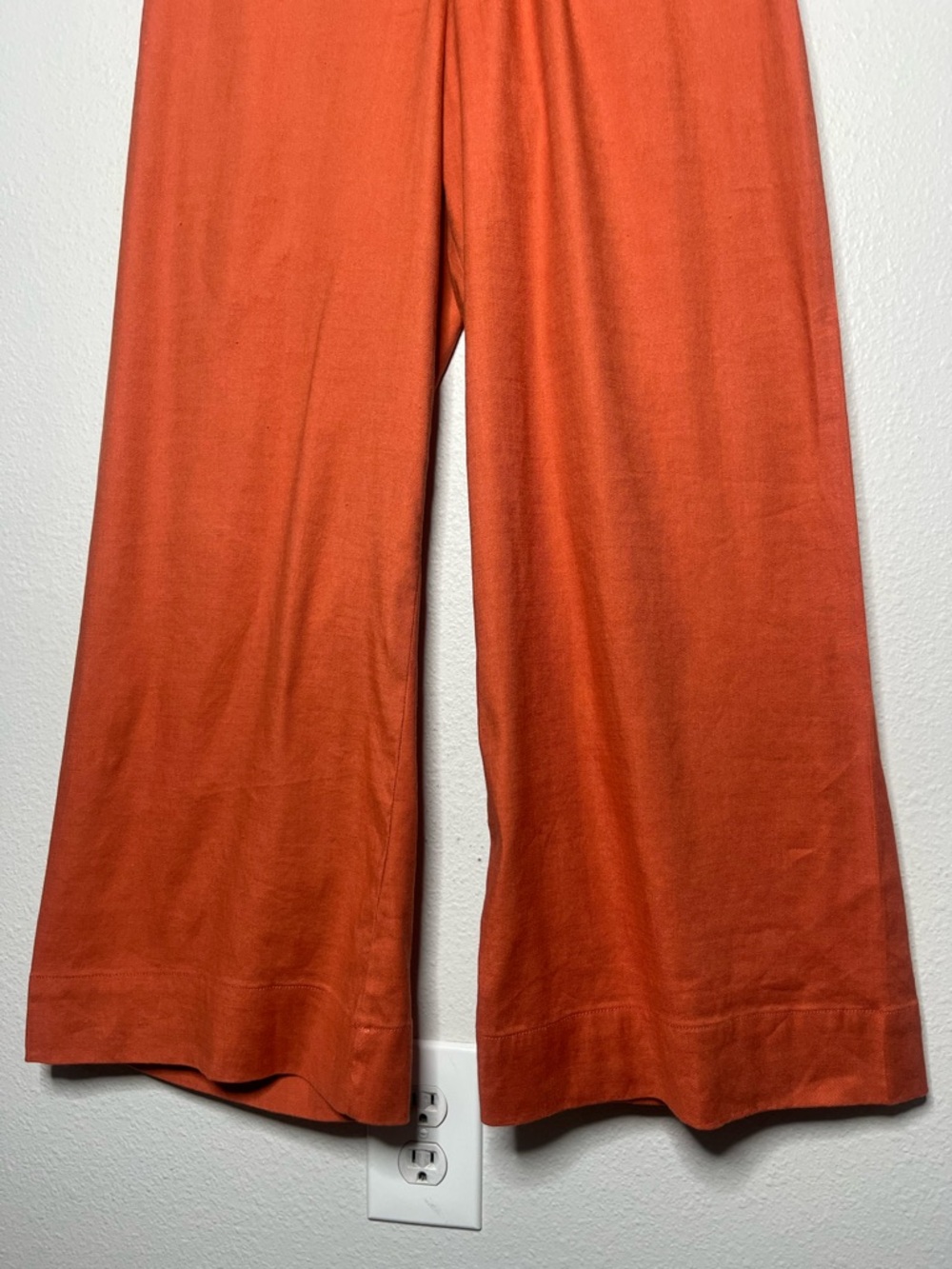Maeve Anthropologie Wide-Leg Ettie Colette orange/terracotta Pants 28 M 6 8 - Picture 8 of 13